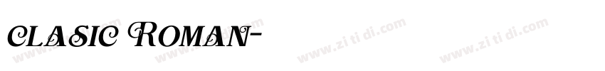 clasic Roman字体转换